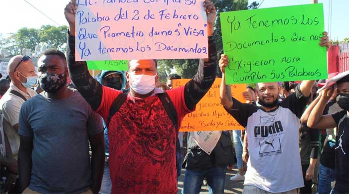 Protesta violenta de migrantes en ciudad mexicana fronteriza con Guatemala
