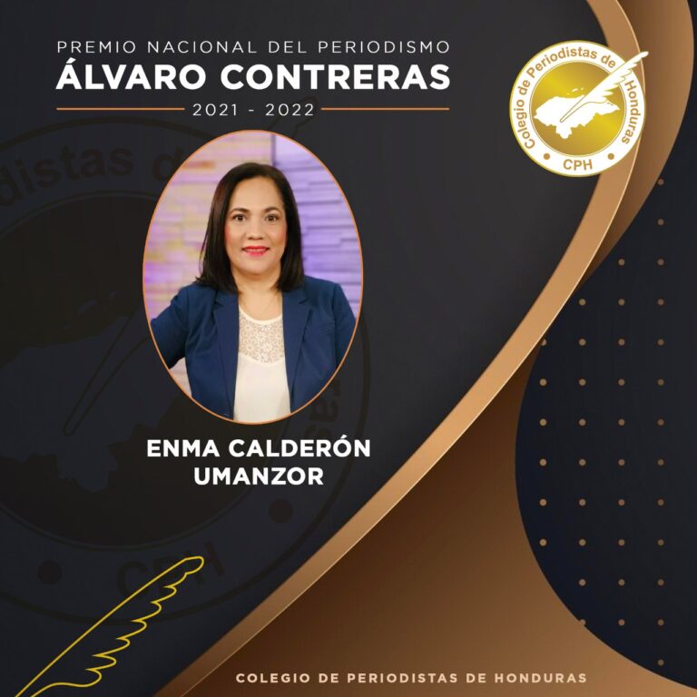 CPH adjudica premio Nacional de Periodismo “Álvaro Contreras” a la comunicadora Emma Calderón