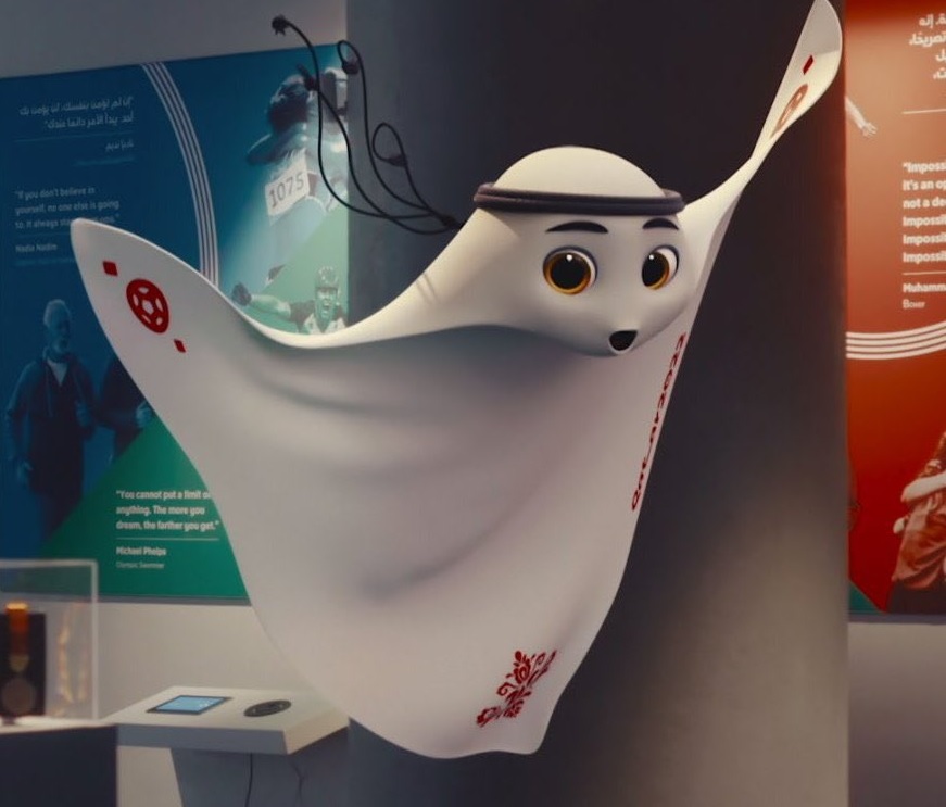 La’eeb, en árabe ‘jugador habilidoso’ mascota del Mundial