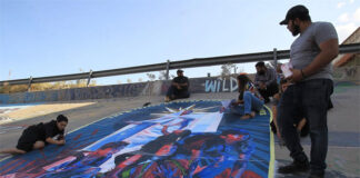 La deshumanización la migración en un mural