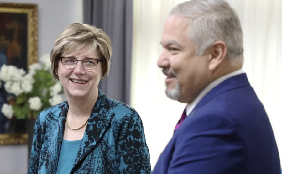 Embajadora Dogu y Canciller Reina hablan de intercambio de información en la lucha contra el narcotráfico