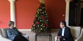 Embajadora Dogu conversa con presidente de la CCIT sobre apoyo del sector privado