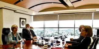 Presidenta del BCH dialoga con embajadora Dogu sobre política monetaria