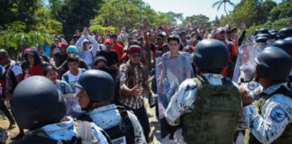 Guardia Nacional y Migración disuelven caravana migrante en sur de México