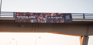 «Madrid ama a Madrid», la pancarta contra el odio antes del derbi