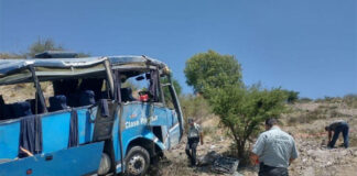 Al menos 15 migrantes mueren en volcadura de autobús en centro de México