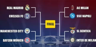 Emparejamientos de cuartos y semifinales