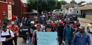 Migrantes en el sur de México denuncian acoso de la Policía previo a protesta