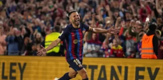 1-0. Jordi Alba, en el 85′, amarra LaLiga para el Barça