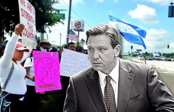 Hondureños alzan la voz contra ley SB 1718 en Florida