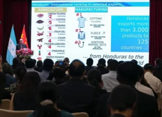 Honduras presenta a China oferta exportable de más de 30 productos