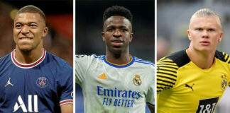 Mbappé, Haaland y Vinícius, los tres jugadores más valiosos del mundo