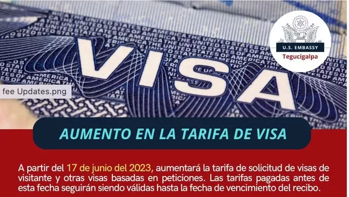 A partir del 17 de junio sube tarifa de visas a EEUU