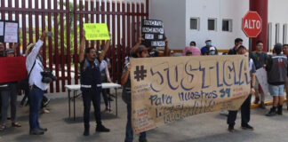 Protestan en la frontera sur de México por joven asesinado por el Ejército