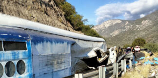 Al menos 18 muertos en accidente de autobús con migrantes en México