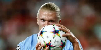 1-3. Haaland rompe su sequía en la Liga de Campeones con un doblete