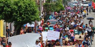 Migrantes piden a Gobierno mexicano plan de protección ante caravana y posible ciclón