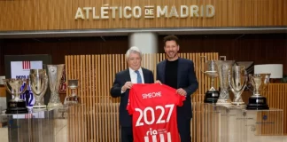Simeone renueva con el Atlético hasta 2027