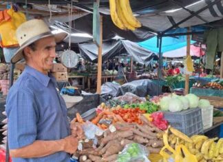 A pesar de la lluvia, ventas se mantienen en Feria del Agricultor
