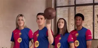 El Barcelona presenta la camiseta del próximo curso, un homenaje a la del Barça de 1899