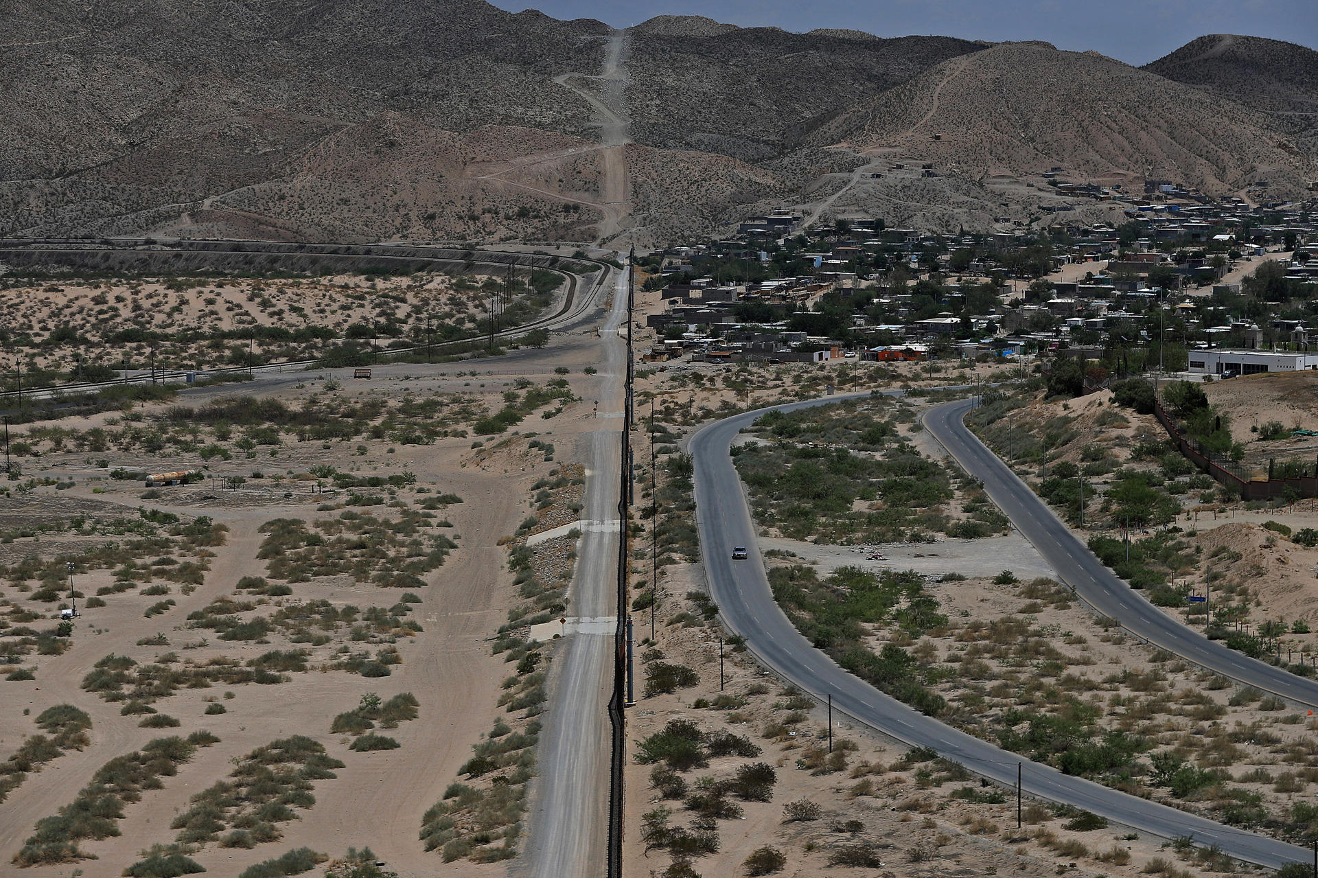 Fotografía de la frontera entre México y Estados Unidos, el 21 de julio de 2024 en Ciudad Juárez (México). EFE/ Luis Torres
