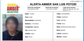 Activan alerta Amber en San Luis Potosí para encontrar a menor hondureña