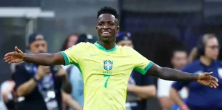 Vinícius da la bienvenida a Ancelotti a Brasil: «Eres el mejor»