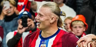 Un repóker de Haaland deja a Noruega con un pie en el Mundial