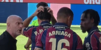 0-4. El Levante respira con Arriaga ingresando como suplente y hurga en la herida del Girona
