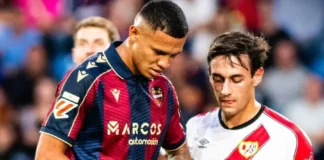 0-3. Levante, con Arriaga como titular, pierde de local ante Rayo Vallecano