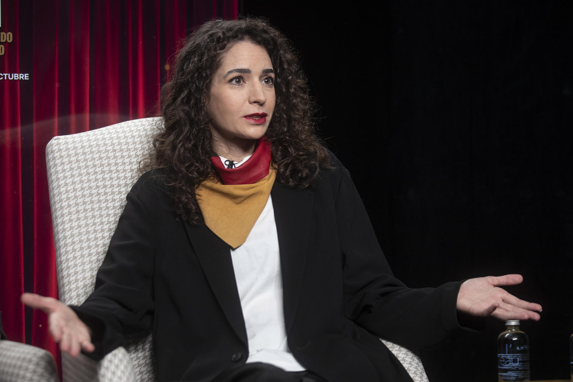 La productora Laura Woldenberg reacciona durante una entrevista con EFE este jueves, en Ciudad de México (México). EFE/ Isaac Esquivel
