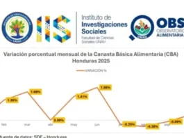 OBSAN-UNAH reporta aumento del 6.33 % en la Canasta Básica de enero a noviembre de 2025